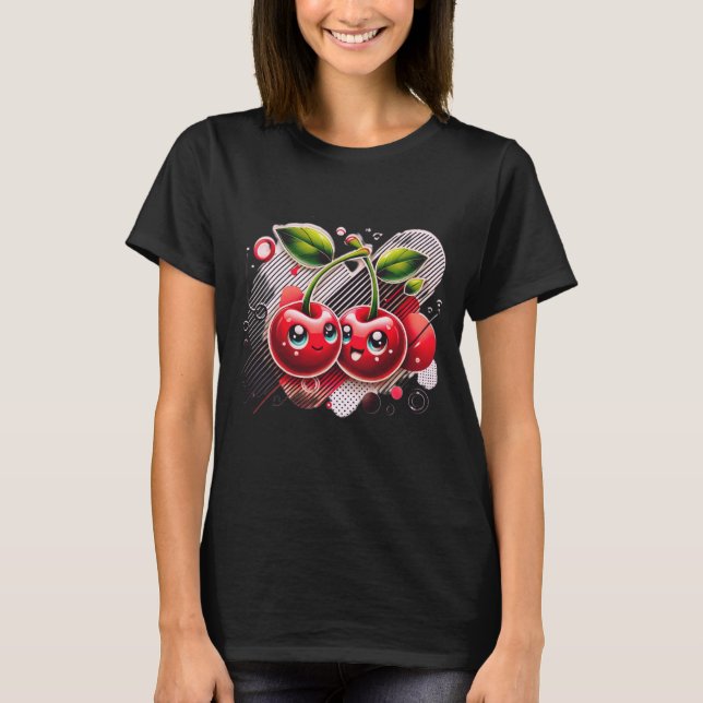 "Cherry Moods: Sweet & Sour Series" T Shirt (Framsida)