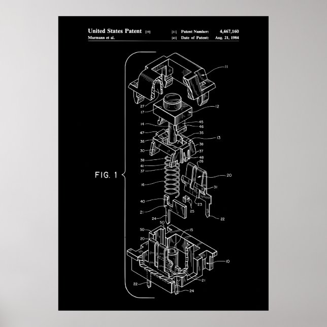 Cherry MX Tangentbord Switch Poster (Framsidan)
