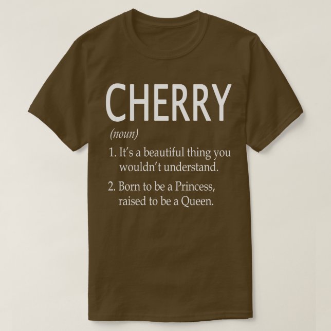 Cherry Namn Gift T Shirt (Design framsida)