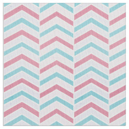 Cherry och Blue Faded Chevron Mönster Tyg