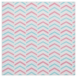Cherry och Blue Faded Chevron Mönster Tyg