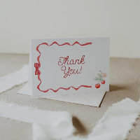 Cherry och Red Ribbon Baby Shower