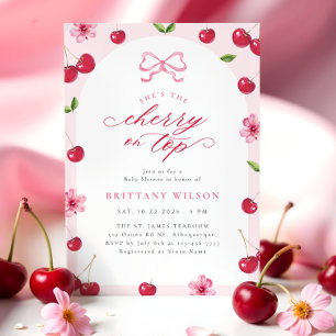 Cherry on Top Arch Baby Shower Inbjudningar