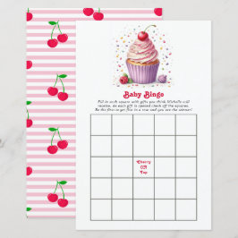 Cherry On Top Baby Shower Bingo Spel