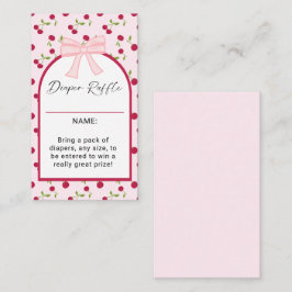 Cherry On Top Baby Shower Diaper Raffle Game Tilläggskort