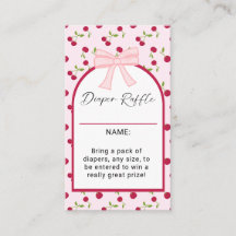 Cherry On Top Baby Shower Diaper Raffle Game