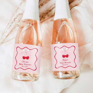 Cherry on Top Baby Shower Mini Champagne