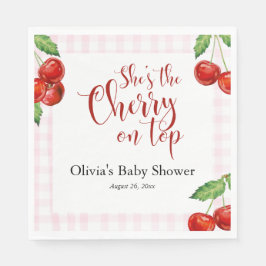 Cherry on top Baby Shower Pappersservett