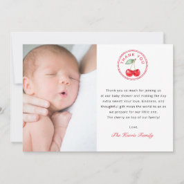 Cherry on Top Baby Shower Photo - tackkort Tack Kort