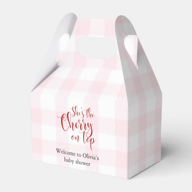 Cherry on top Baby Shower Presentaskar (Framsidan Sidan)