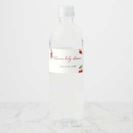 Cherry on top Baby Shower Vattenflaska Etikett