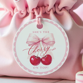Cherry on Top Bröllopsdusch Gåvor Etiketter
