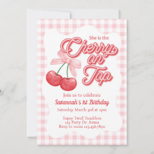 Cherry on top, Cherry Birthday, Vilken ålder, flic Inbjudningar