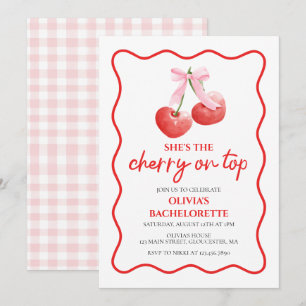 Cherry on Top coquette möhippa Inbjudningar