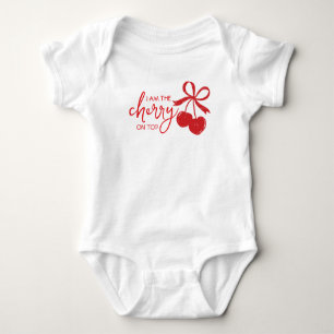Cherry on Top Cute Bow Hand plockade Flicka T Shirt
