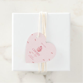 Cherry on top girl 1st birthday gåvor etiketter