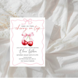 Cherry on Top Möhippa- Sweet & Elegant Party Inbjudningar
