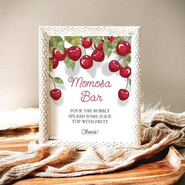 Cherry on Top Momosa Pub Baby Shower Poster (Skapare uppladdad)