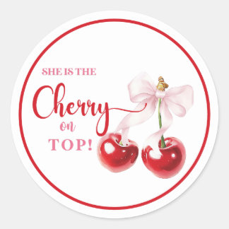 Cherry on Top Stickers Runt Klistermärke