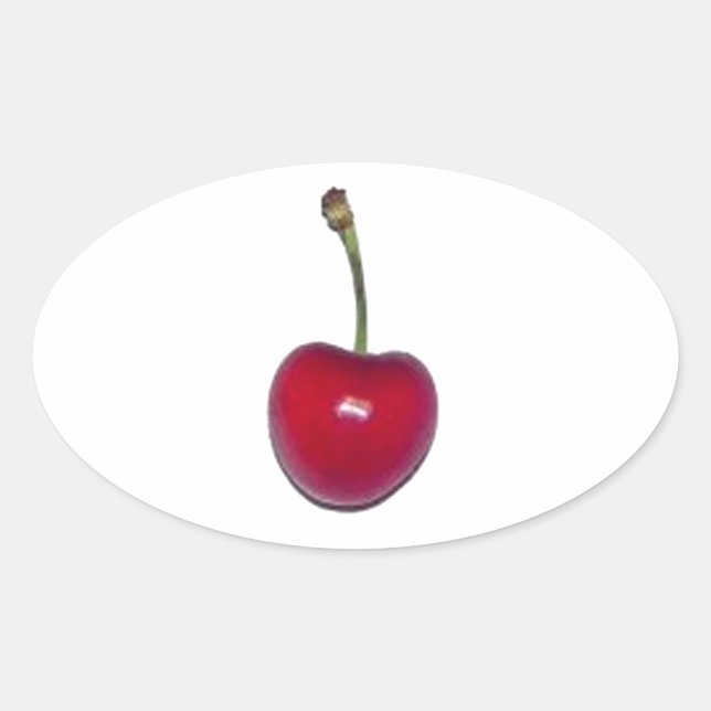 Cherry Ovalt Klistermärke (Framsida)
