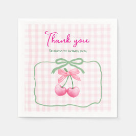 Cherry på första populärdagen pappersservett