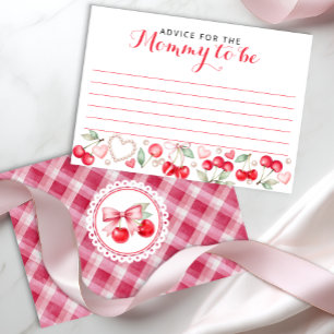 Cherry på Top Baby Shower Adapter Anteckningskort