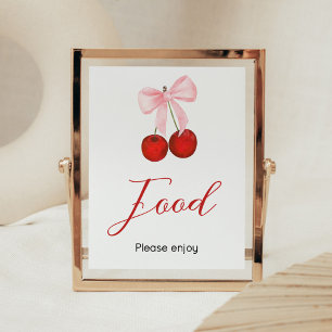 Cherry på Top Baby Shower Food Poster