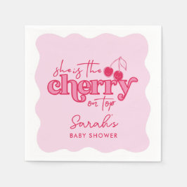 Cherry på Top Baby Shower Napkins Pappersservett