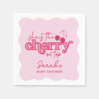 Cherry på Top Baby Shower Napkins Pappersservett