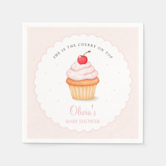 Cherry på Top Baby Shower Pappersservett