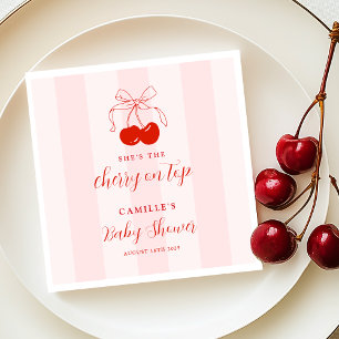 Cherry på Top Baby Shower Pappersservett