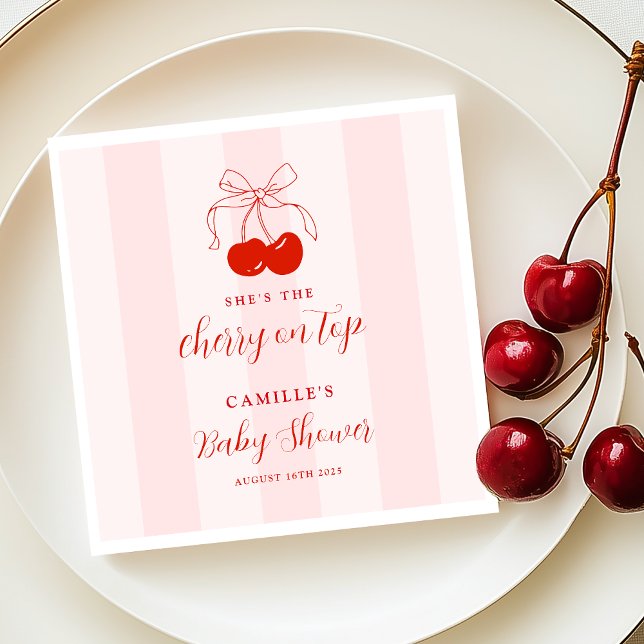 Cherry på Top Baby Shower Pappersservett (Skapare uppladdad)