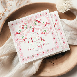 Cherry på Top Baby Shower Pappersservett