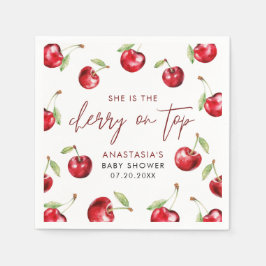 Cherry på Top Baby Shower Pappersservett