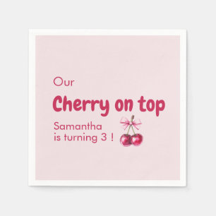 Cherry på Top Rosa Birthday Pappersservett