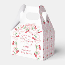 Cherry på Top rosa Bow Babydusch Presentaskar