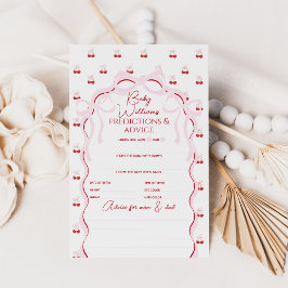 Cherry på Top Rosa Bow Red Baby Shower Game