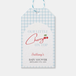 Cherry på Top Tartan Play Baby Shower Presentetikett
