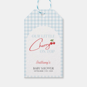 Cherry på Top Tartan Play Baby Shower Presentetikett