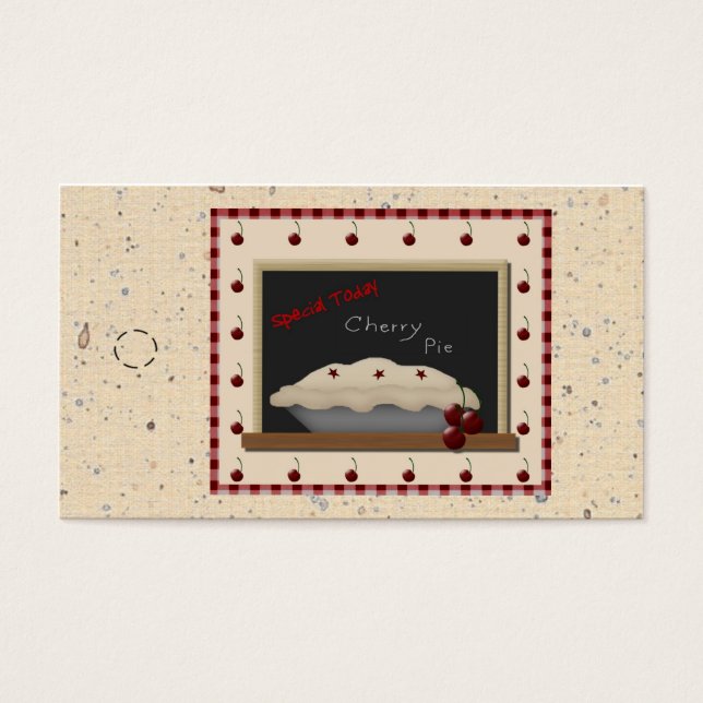 Cherry Paj hang Märkre Visitkort (Framsidan)