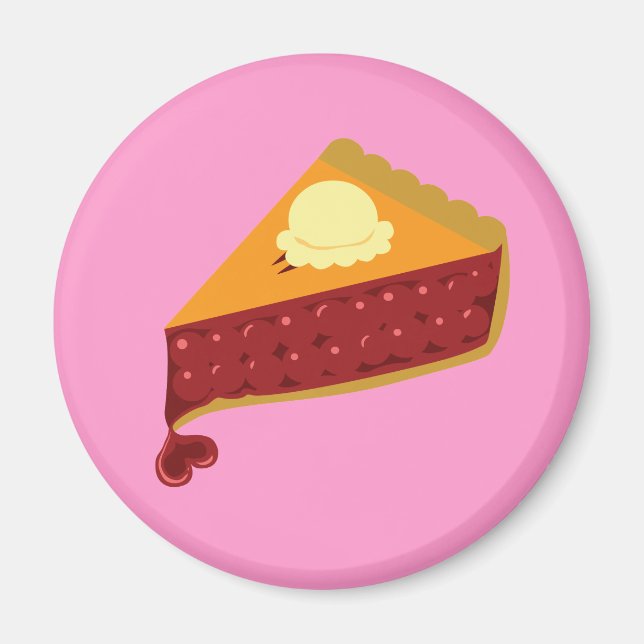 Cherry Paj Heart Magnet (Framsidan)