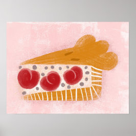 Cherry Paj Slice Poster Wall Art Art