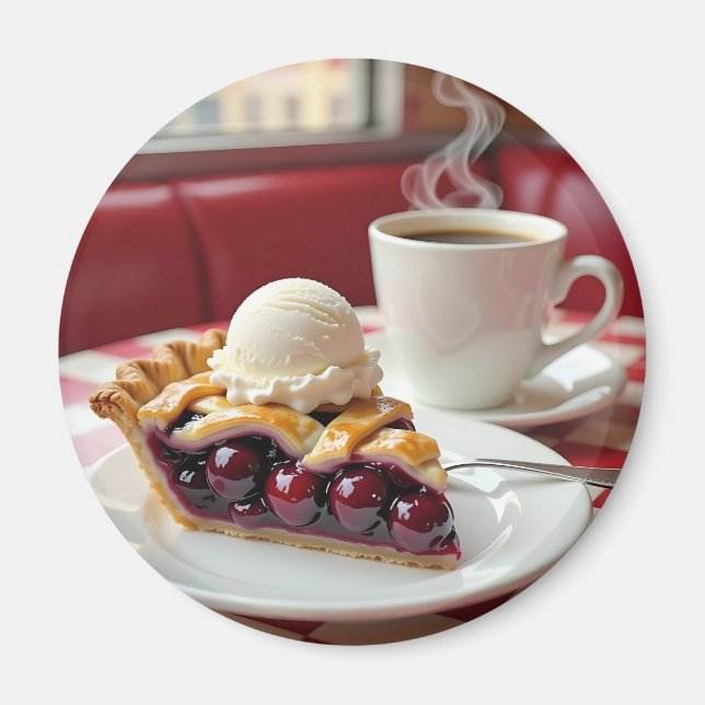 Cherry Paj, Vanilla Ice Cream & Coffee Magnet (Framsidan)