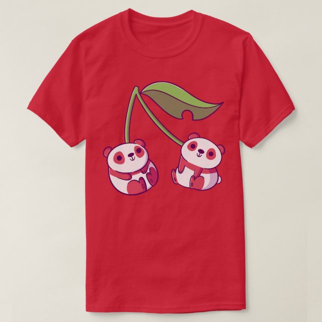 Cherry Pandas T Shirt (Design framsida)