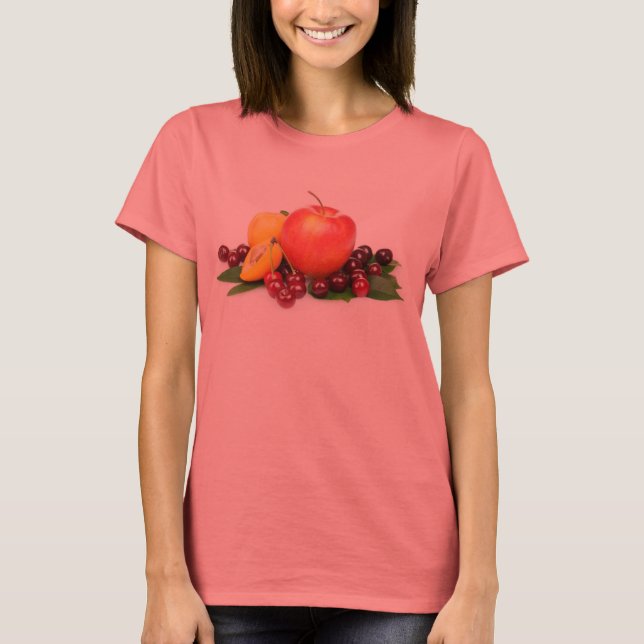 Cherry Peach Apple T-shirt (Framsida)