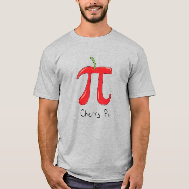 Cherry Pi Cute Math Pi Day Manar mellan T-Shirt (Framsida)