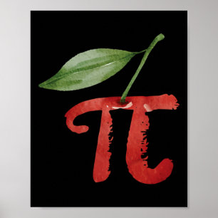 Cherry Pi Day Funny Paj Cherries 3.14 Humor Scienc Poster