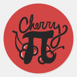 Cherry Pi Day Runt Klistermärke