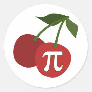 Cherry Pi Day Runt Klistermärke
