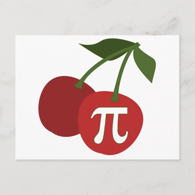 Cherry Pi Day Vykort (Framsida)